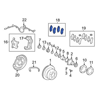Toyota OE - Rear Disc Brake Pad Set