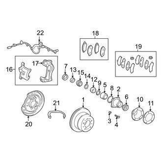 Toyota OE - Rear Suspension - Brake Components