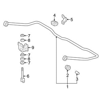 Toyota OE - Rear Suspension - Stabilizer Bar & Components