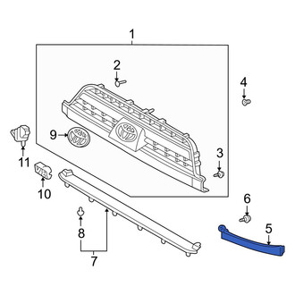 Toyota OE - Front Left Grille Molding