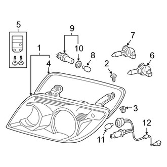 Toyota OE - Front Lamps - Headlamp Components