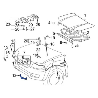 Toyota OE - Front Hood Latch Bracket