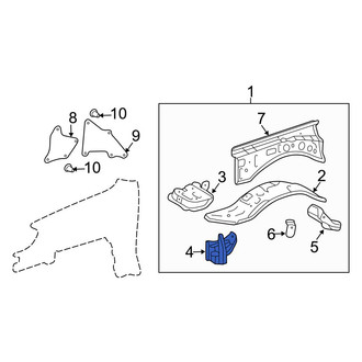 Toyota OE - Right Fender Apron Reinforcement
