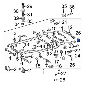 Toyota OE - Rear Left Frame Rail End