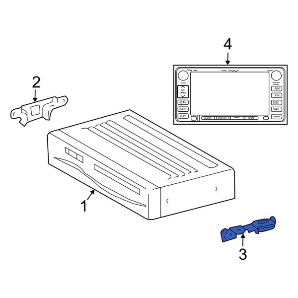 GPS Navigation Control Module Bracket