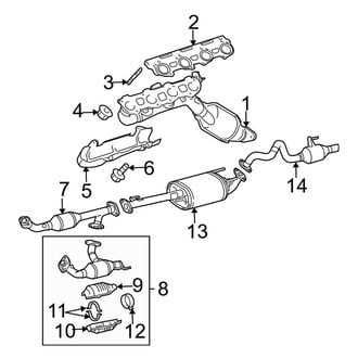 Toyota OE - Exhaust System - Exhaust Components (4.7L)