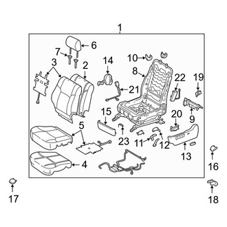 Toyota OE - Seats & Tracks - Front Seat Components (With Side Impact Air Bag)