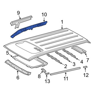 Toyota OE - Right Inner Roof Side Rail
