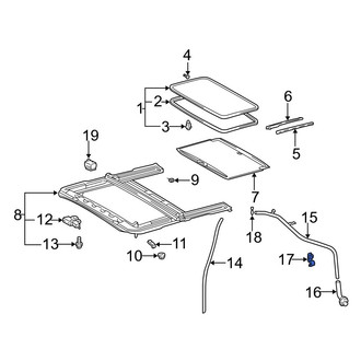 Toyota OE - Sunroof Drain Hose Bracket
