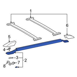 Toyota OE - Right Roof Luggage Carrier Side Rail