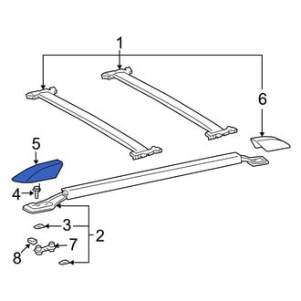 Toyota OE - Front Right Roof Rack Cover