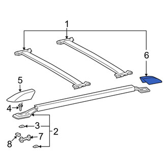 Toyota OE - Front Right Roof Rack Cover
