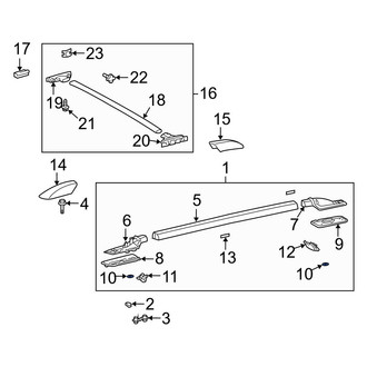 Toyota OE - Roof Luggage Carrier Side Rail Seal