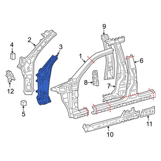 Toyota OE - Left Body A-Pillar Reinforcement
