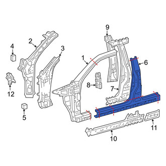 Toyota OE - Left Body B-Pillar and Rocker Panel