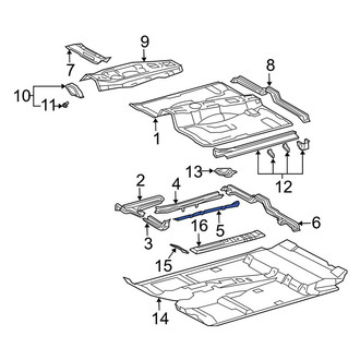 Toyota OE - Left Inner Floor Side Rail Reinforcement