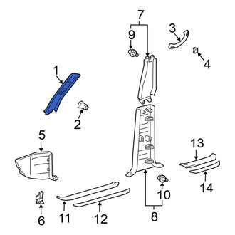 Toyota OE - Left Body A-Pillar Trim Panel