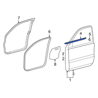 Toyota OE - Front Left Outer Door Window Belt Weatherstrip