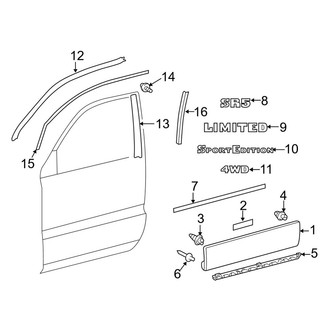 Toyota OE - Front Door - Exterior Trim