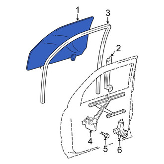Toyota OE - Front Left Door Glass