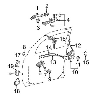 Toyota OE - Front Door - Lock & Hardware