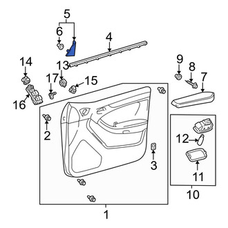Toyota OE - Front Left Door Mirror Trim Ring
