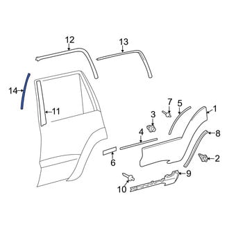 Toyota OE - Rear Right Lower Trim Stripe Tape