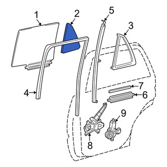 Toyota OE - Left Side Panel Glass