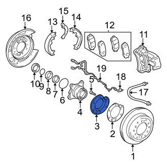 Toyota OE - Rear Brake Dust Shield