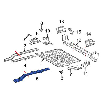 Toyota OE - Rear Left Floor Side Rail