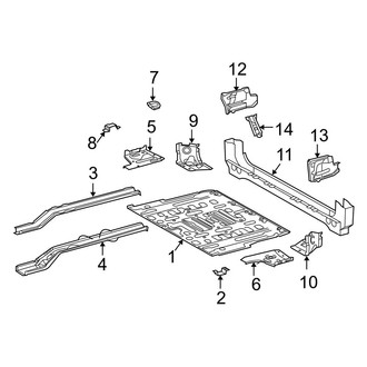 Toyota OE - Rear Body & Floor - Floor & Rails (With 3rd Seat)