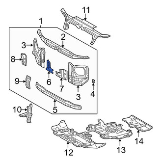 Toyota OE - Right Radiator Support Panel Reinforcement