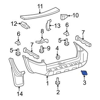Toyota OE - Rear Upper Bumper Cover Bolt