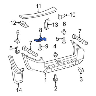 Toyota OE - Rear Left Bumper Cover Stay