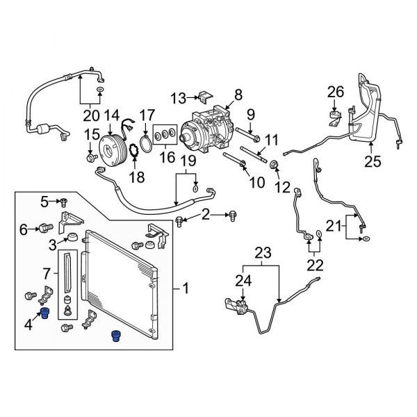 A/C Condenser Bracket Insulator