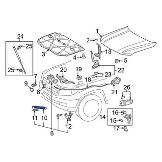 Toyota OE - Front Hood Pop Up Spring