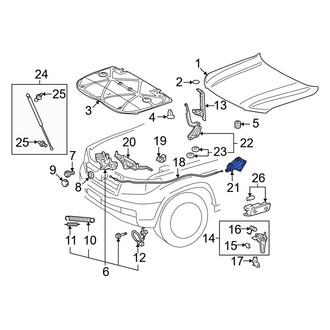 Toyota OE - Front Hood Release Handle
