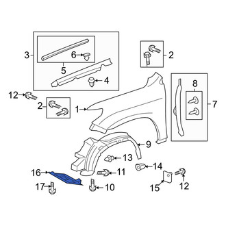 Toyota OE - Front Right Fender Splash Shield