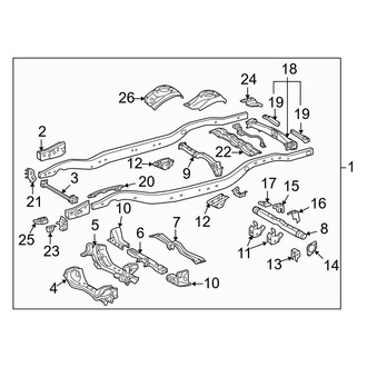 Toyota OE - Frame & Components (Crossmembers)