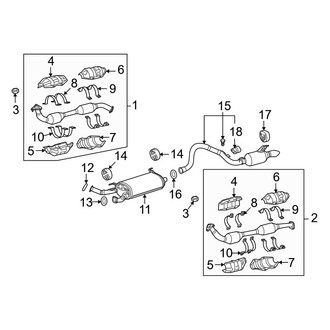 Toyota OE - Exhaust System - Exhaust Components (Base)