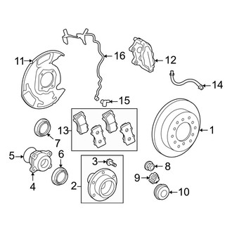 Toyota OE - Front Suspension - Brake Components
