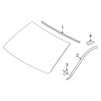 Toyota OE - Windshield - Reveal Moldings