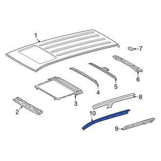 Toyota OE - Left Roof Side Rail Reinforcement