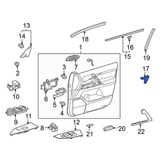 Toyota OE - Front Left Door Window Belt Weather Strip Cap