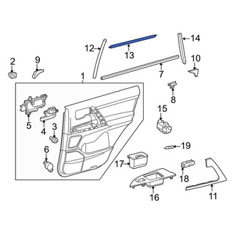 Toyota OE - Rear Left Upper Black Out Tape