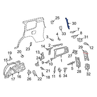 Toyota OE - Rear Right Upper Quarter Panel Reinforcement