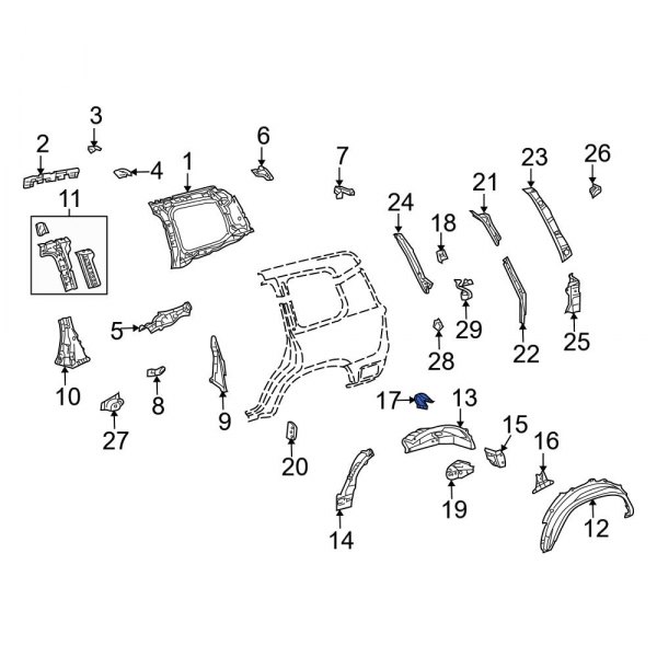 Quarter Panel Bracket