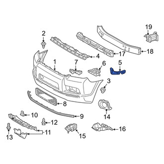Toyota OE - Front Left Bumper Cover Support Rail