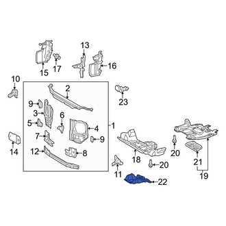 Toyota OE - Front Radiator Support Air Duct