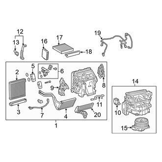 Toyota OE - Air Conditioner & Heater - Evaporator & Heater Components